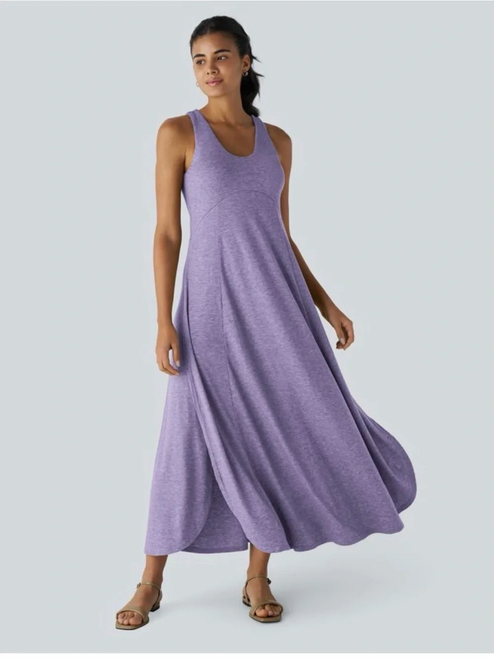 HALARA New U Neck Maxi Casual Tank Dress XL - Picture 3 of 10